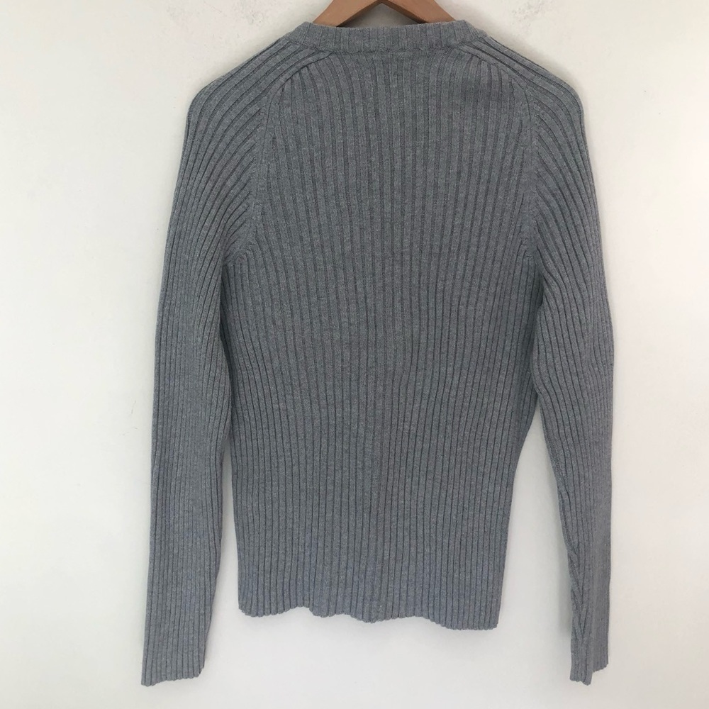 American Rag Cotton Ribbed V-Neck Sweater - Picture 6 of 10